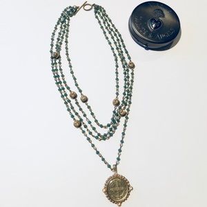 Virgins Saints & Angels JadeSilverBronze Necklace